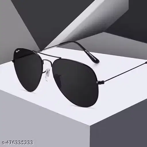 Alloy Sunglasses for Men (Black, Free Size)