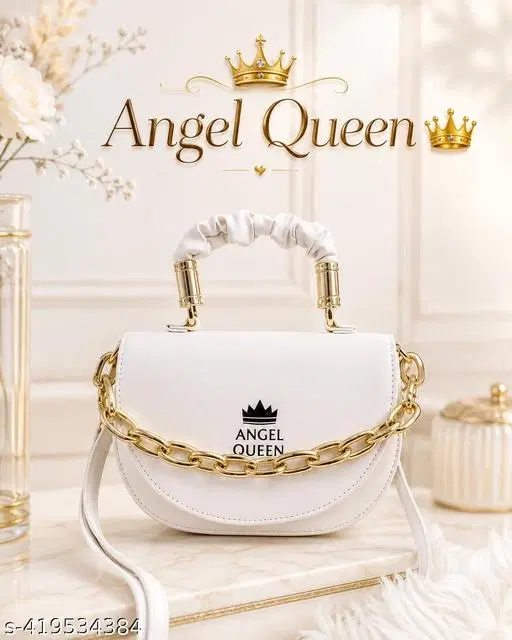 Sling Bag for Women (White, 600 g)