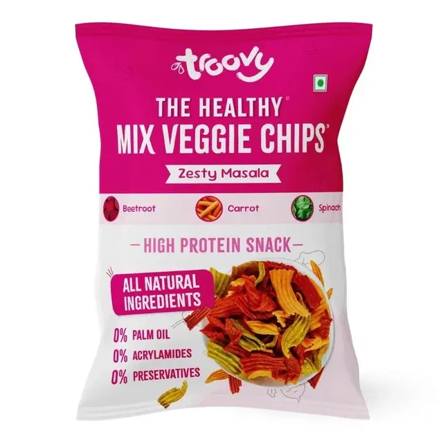 Troovy Mix Veggie Chips Zesty Masala 40 g