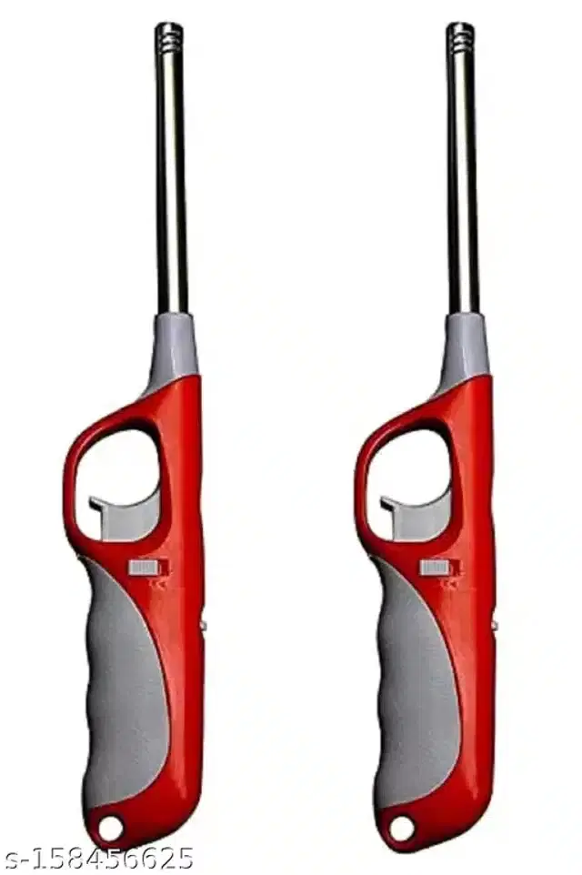 Stainless Steel Refillable Gas Lighter, Assorted, Pack of 2