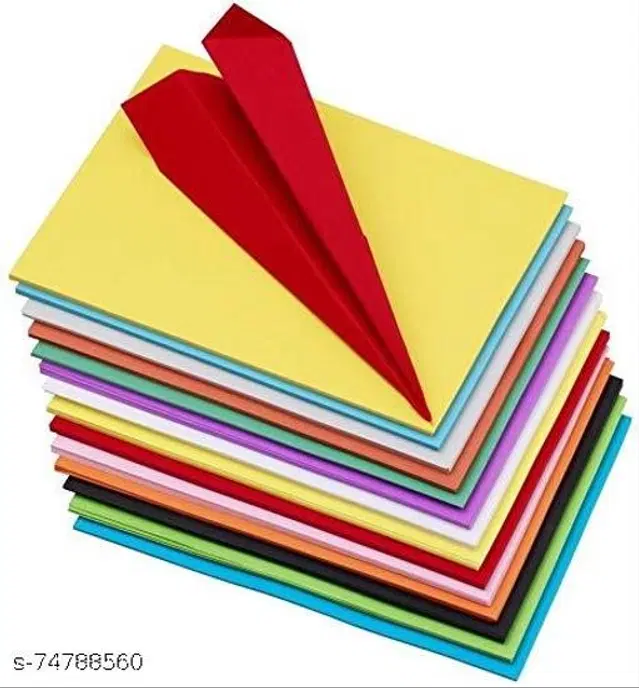 A4 Color Papers, Multicolor, Pack of 100
