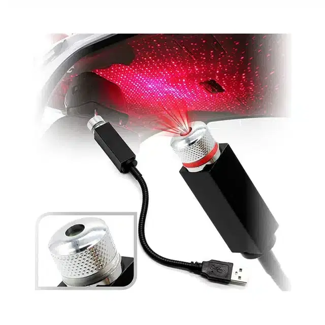 Plastic USB Roof Star Projector Lights with 3 Modes, Multicolor, At-16