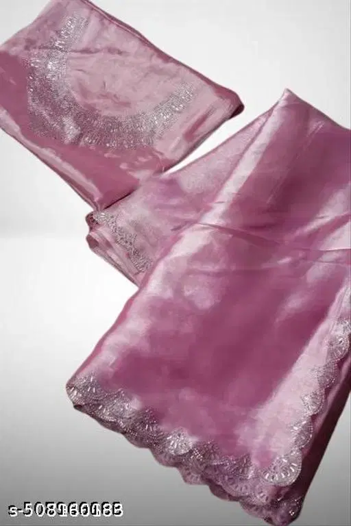 JImmy Choo Saree for Women, Pink (5.5 M)