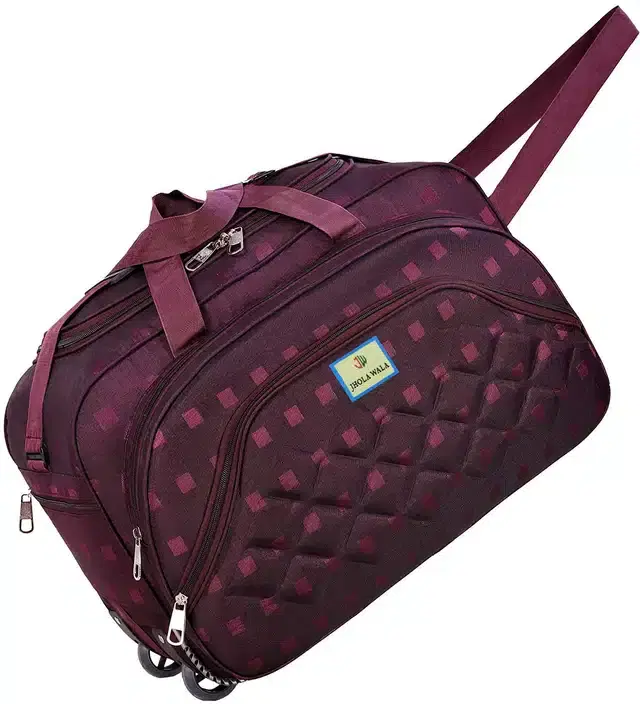 Polyester Traveling Luggage Bag with Wheels, Purple,60 L