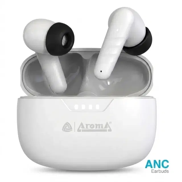 Aroma NB138 Ascrow Earbuds with ANC - 70H [Pearl White]