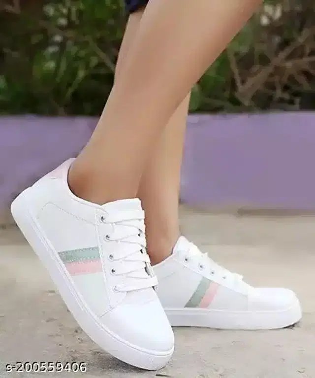 Casual Shoes for Women (White, 9)