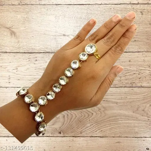 Alloy Bracelets for Women & Girls, White