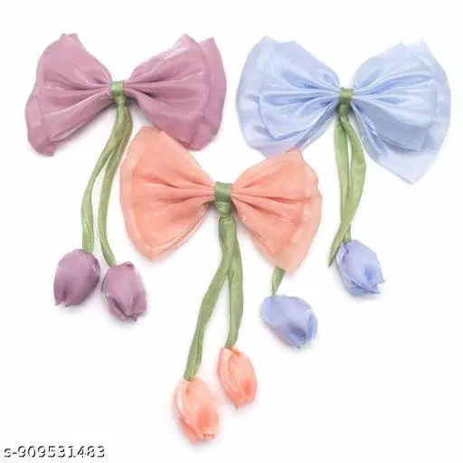 Chic Hair Clips for Women (Multicolor, 3 Pcs)