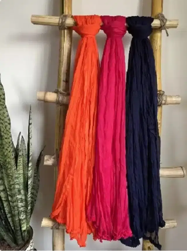 Dupatta for Women, Pack of 3 (Multicolor, 2 m)