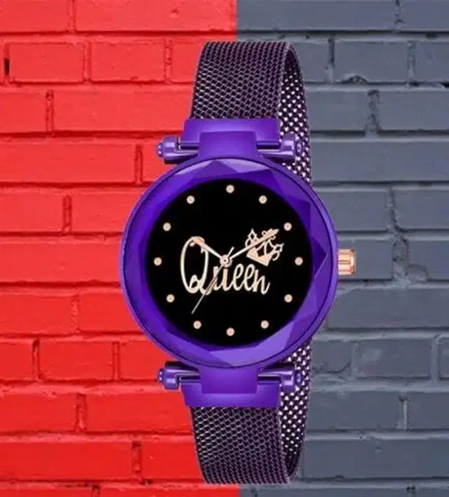 Analog Watch for Women & Girls (Purple)
