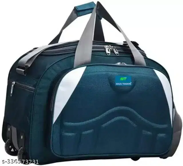 Nylon Duffel Bag, Teal, 55 L