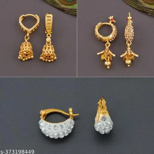 Earrings Combo,Gold-Plated Earrings For Women Girls