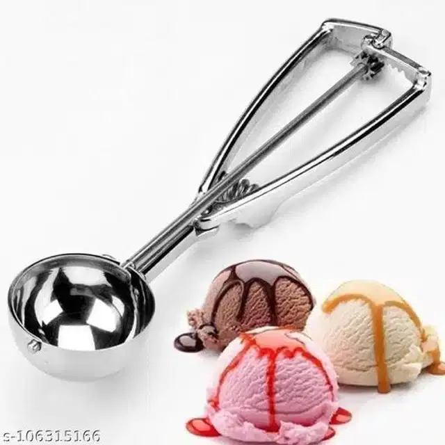 Stainless Steel Ice Cream Scoops, Silver