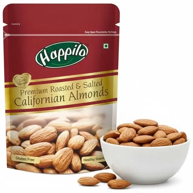 Happilo Premium Californian Almonds Roasted & Salted 200 g