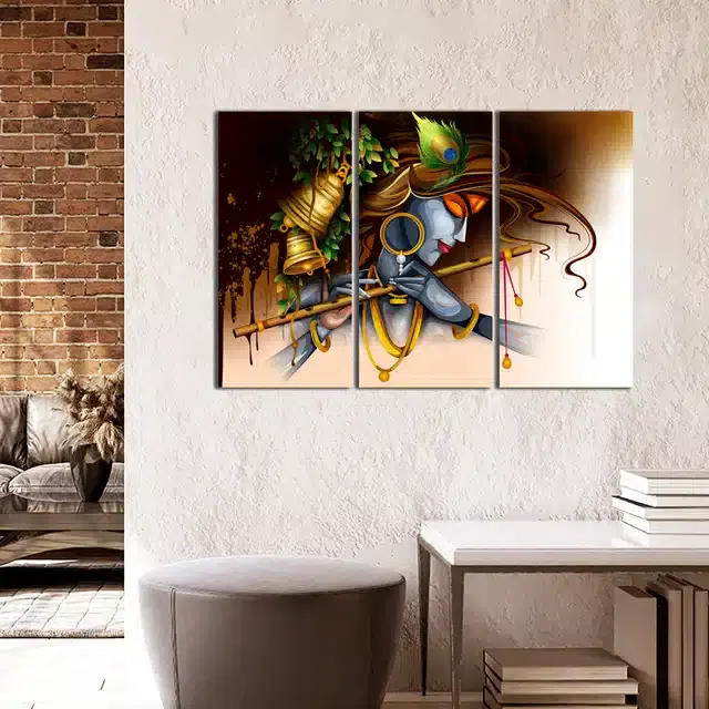 Wooden Wall Paintings, Set of 1, Multicolor, 24x16 Inches