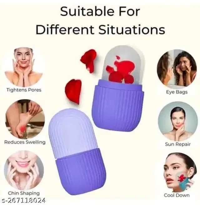 Silicon Face Roller, Purple