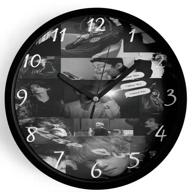 HD Printed Plastic Wall Clock, Multicolor, 10x10 Inches