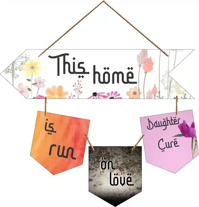 Wooden Wall Hangers for Office and Living Room, Multicolor