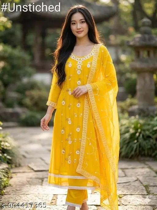 Georgette Punjabi/All Over Suits for Women (6.25 meter (L)