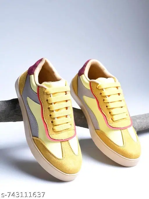 Shoetopia Girls Sneakers Yellow (15-16 Years)