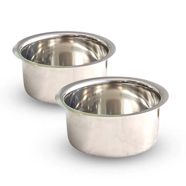 JENSONS Stainless Steel Induction Compatible Patila, 2 Ltr each, Pack of 2