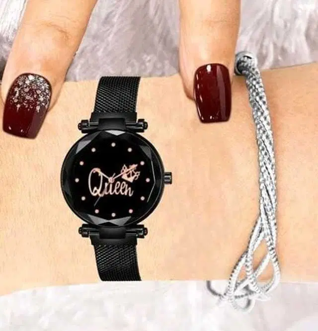 Analog Watch For Womens (Black) (WS-161)