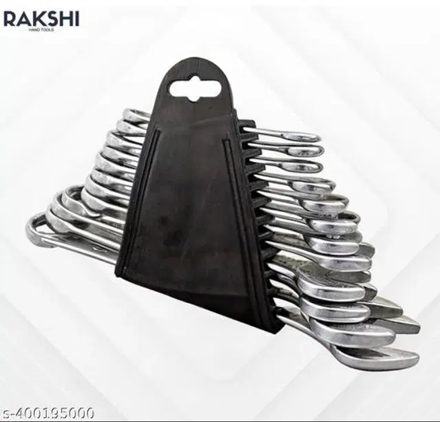 Combination Wrench Hand Tool Set, Silver, Set of 12