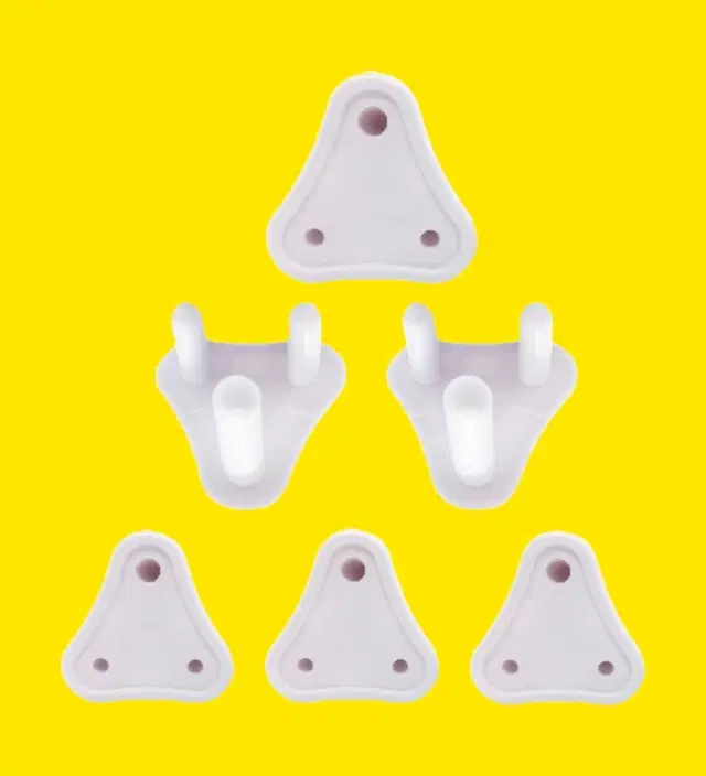 Child Safety Electric Socket Plug Guards, White, Pack of 6