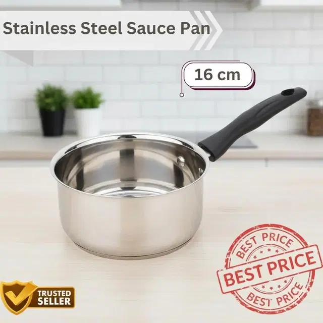 Classic Essentials Stainless Steel Sauce Pan, 16 cm