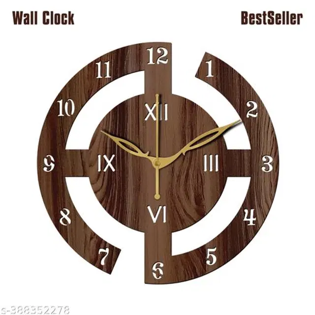 Wooden Wall Clock, Brown