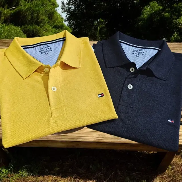 Polo Solid T-Shirt for Men, Pack of 2 (Navy & Yellow, XL)