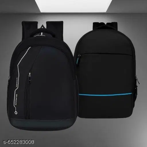 Polyester Backpack for Men & Women, Black
