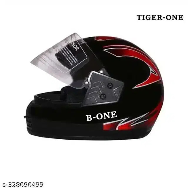 Full Face Helmet for Men & Women, Black & Red