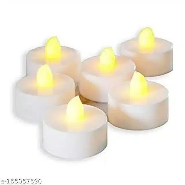 LED Candles Diwali Lights, Yellow, Pack of 6