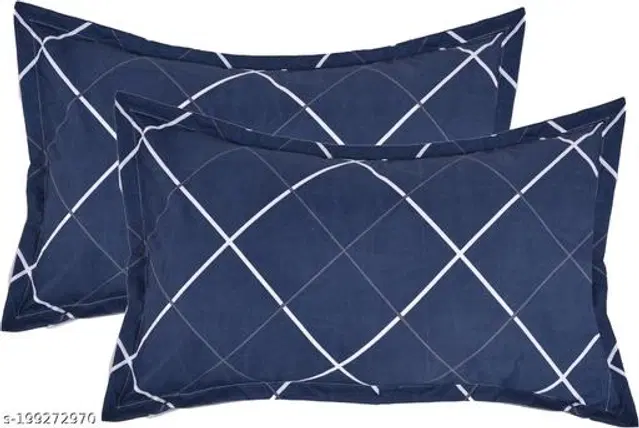 Cotton Pillow Covers, Multicolor, 17x27 inches, Pack of 2