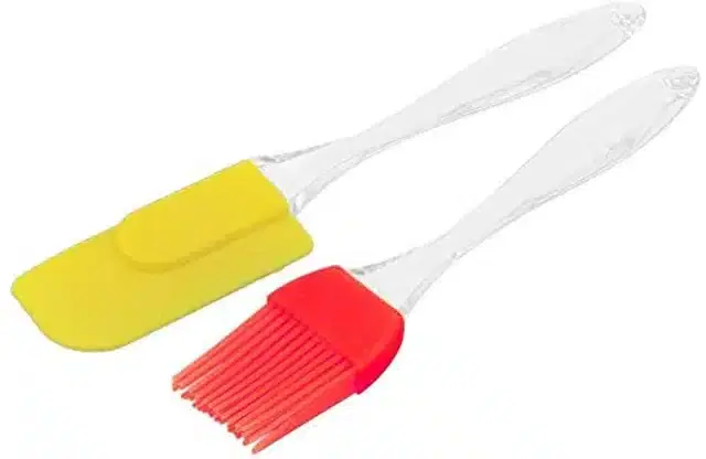 Silicone Spatulas with Oil Brushes, Multicolor, Set of 1