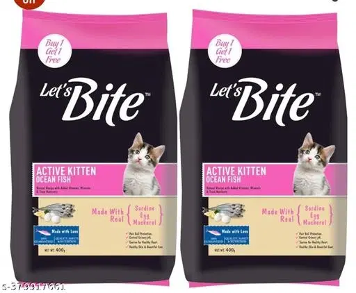 let's bite kitten persian 400gm buy 1 get 1 free)