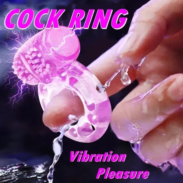 Silicone Vibrator Ring for Men, Pink