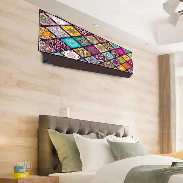 PVC Printed AC Cover, Multicolor, 1.5 Ton