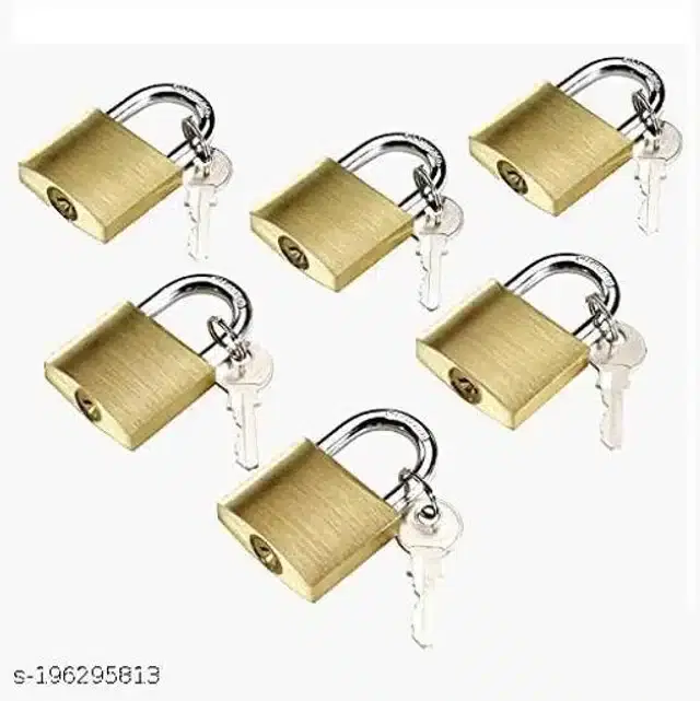 Luggage Locks, Gold, Pack of 6