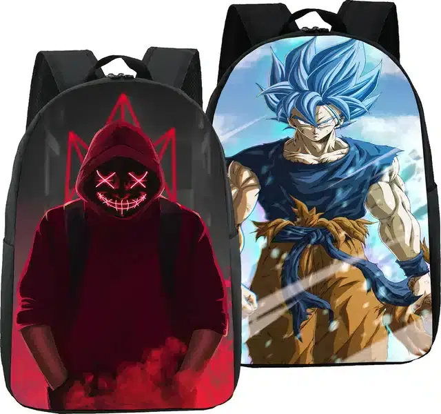 Canvas Backpacks for Women, Pack of 2 (Multicolor)