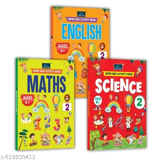 Super Kids Activity Book – 2 (Set of 3: Maths Science English) Fun Learning Workbook Combo for Kids | Skill-Building Activities for Early Learning, Homeschooling & Brain Development