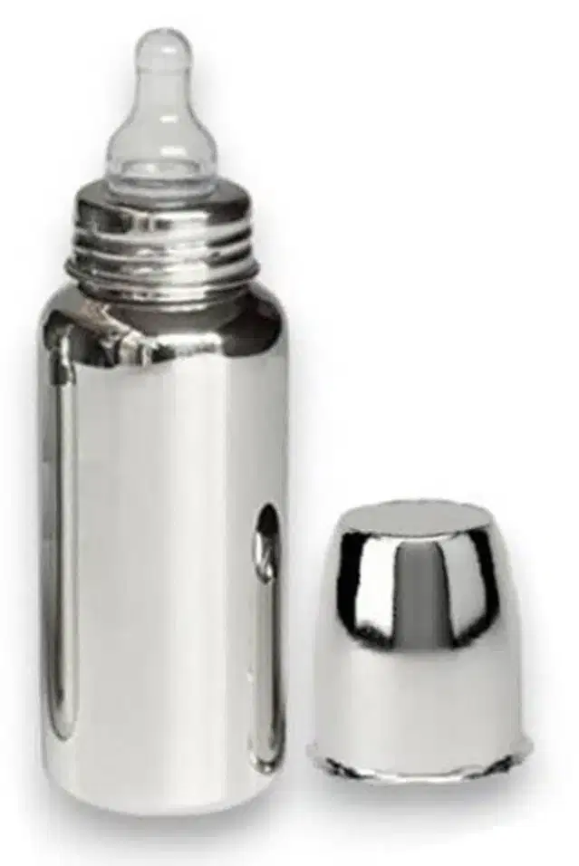 Stainless Steel Feeding Bottle for Kids, Steel, 250 ml
