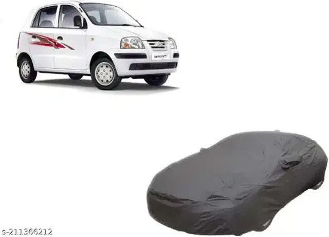 Taffeta Waterproof Car Cover for Hyundai Santro, Multicolor