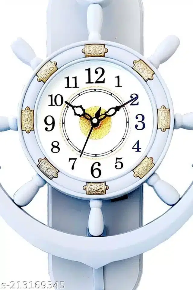 Analog Wall Clock, White, 36x26 cm