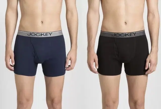 Jockey Cotton Solid Trunks For Men, Pack Of 2, Multicolor (S)