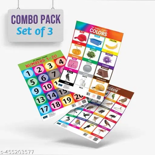 Bookford Publications My small chart Numbers, Birds & Colors (Set of 3)