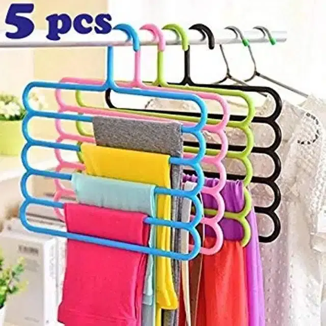 Clothes Hangers, Pack Of 5, Multicolor