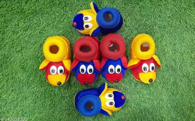 Booties for Infants, Pack of 3 (Multicolor, 0-3 Months)