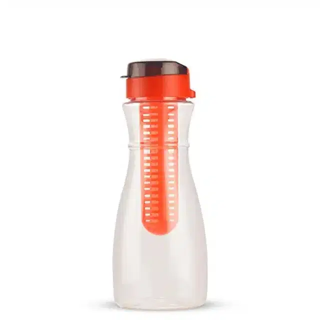 Airtight Plastic Water Bottle with Lid, Red, 1000 ml
